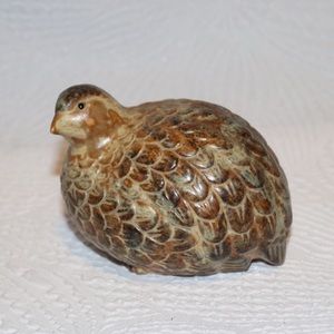 vintage ceramic quail
